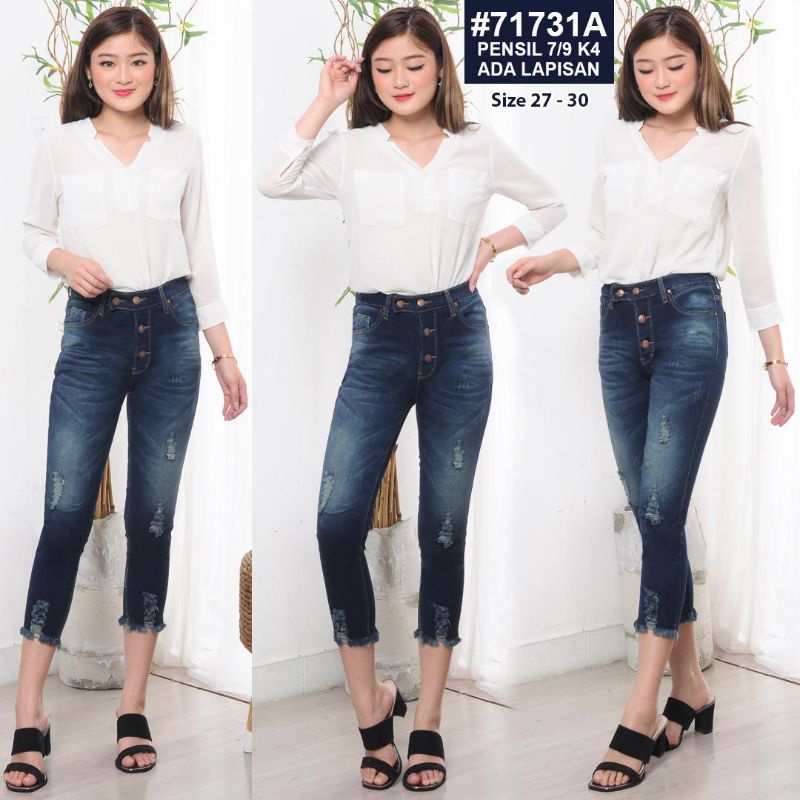 celana 7/9 jeans 7173/ celana jeans gaul/celana jeans wanita