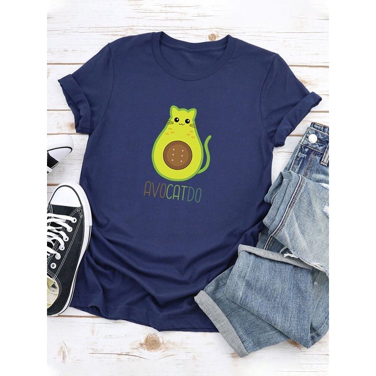 TSHIRT WANITA AVOCATDO /// KAOS WANITA LUCU COTTON HALUS PREMIUM KEKINIAN TERBARU''
