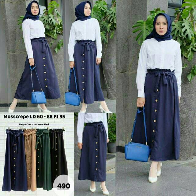 Rok kancing pita - rok skirt - rok pita - HAN GALLERY