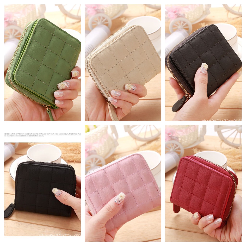 [ OBRAL ] Dompet fashion korea wanita cewek multi fungsi  bahan premium import hitam pink abu DC009