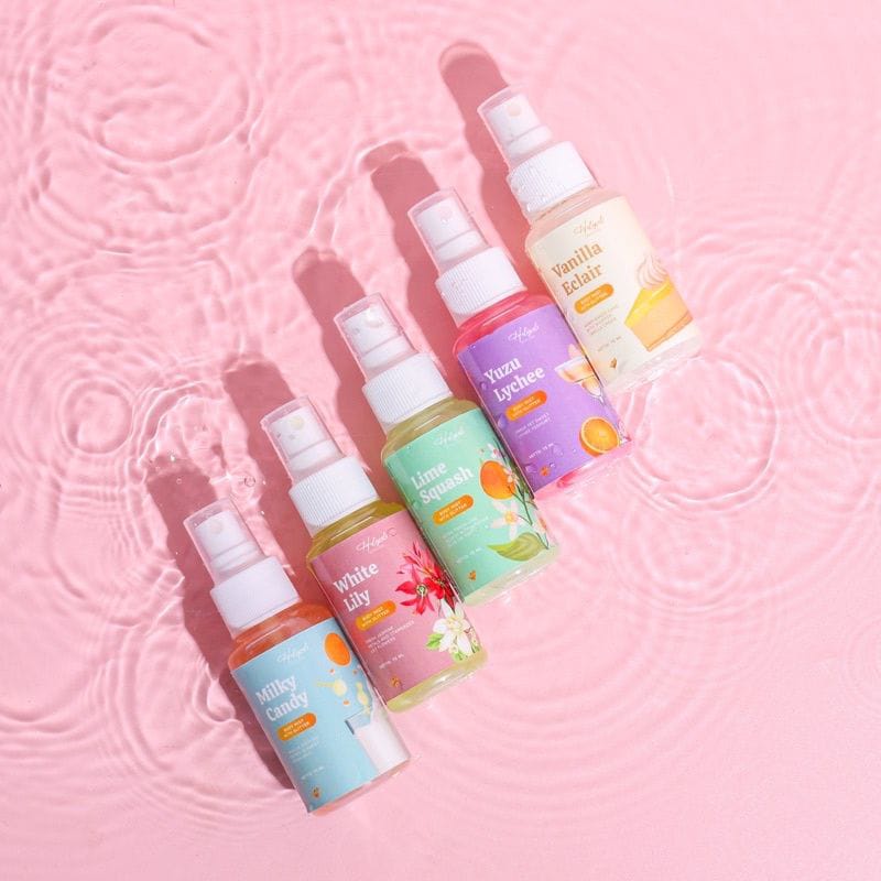 BODY MIST BY HOLIGREL SKINCARE VANILLA ECLAIR, LIME SQUASH YUZU MILKY CANDY LILY