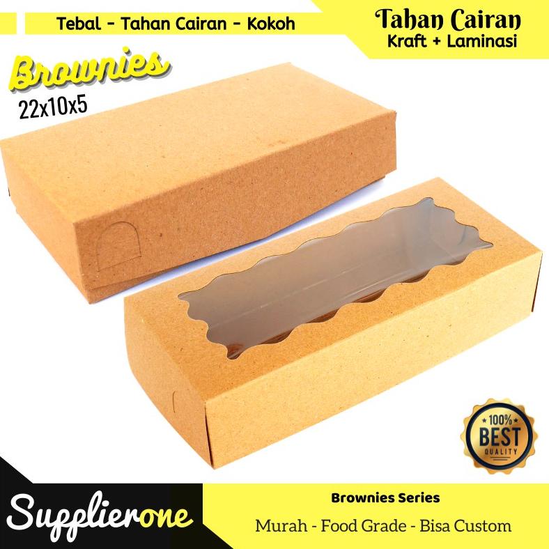 

Dus Brownies / Box 22x10 / Dus Brownies 22x10x5 / Box Brownies Jendela / Kemasan Brownies / Dus
