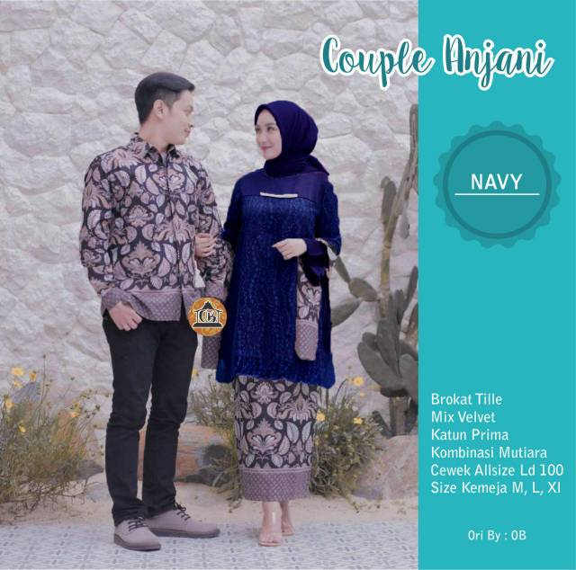 BAJU COUPLE BROKAT SELENDANG MODERN COUPLE MODERN COUPLE ANJANI