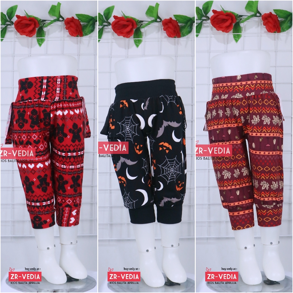 Aladin Natal Uk 1-2 Tahun / SPESIAL CHRISTMAS Celana Harian Panjang Anak Perempuan Adem IMPORT