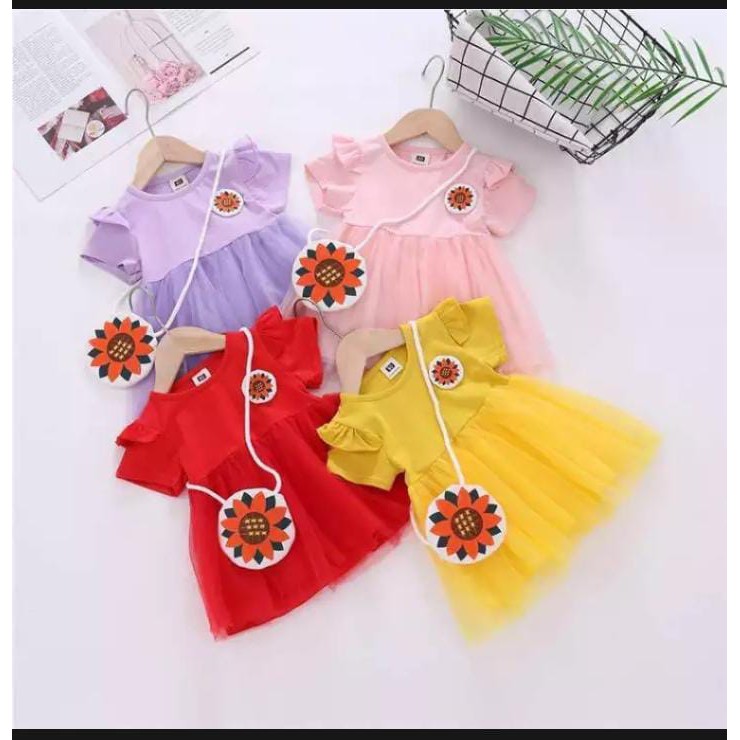 TAS BUNGA/ naju dres anak terbaru/baju anak terbaru import