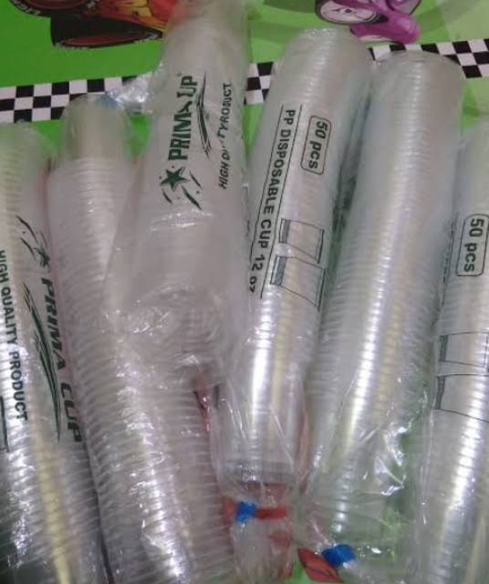 GELAS PLASTIK PRIMA 3 UKURAN .SEPACK 50PCS