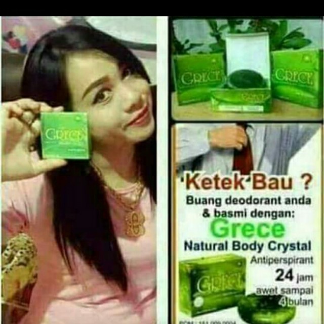 [BISA COD] Grece Body Crystal Anti Perspirant Nasa Original - 1 Pcs Penghilang Bau Badan Nasa