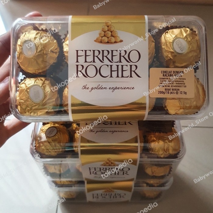 

Coklat Import - Ferrero Rocher T16 Box Isi 16 Coklat Enak Impor Malaysia 200Gr