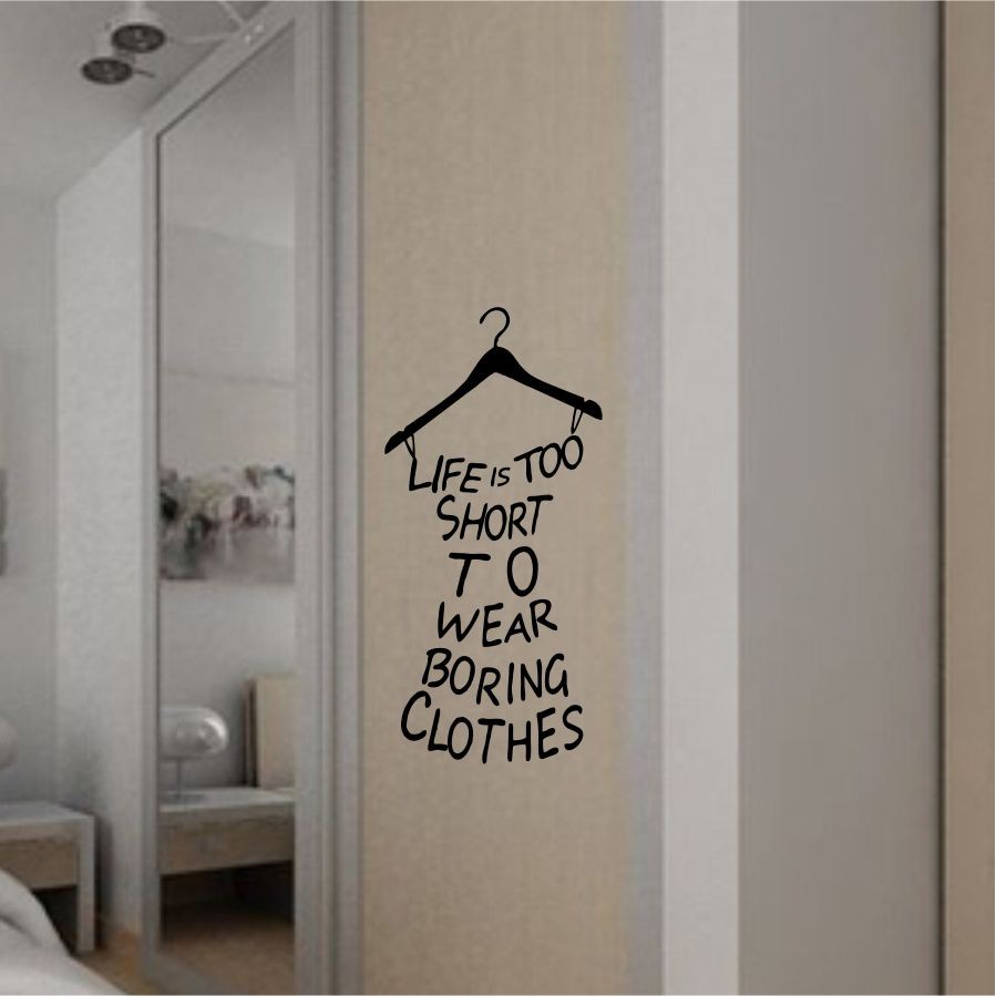 Stiker Thema Quotes / Wallsticker Life Is Too Short