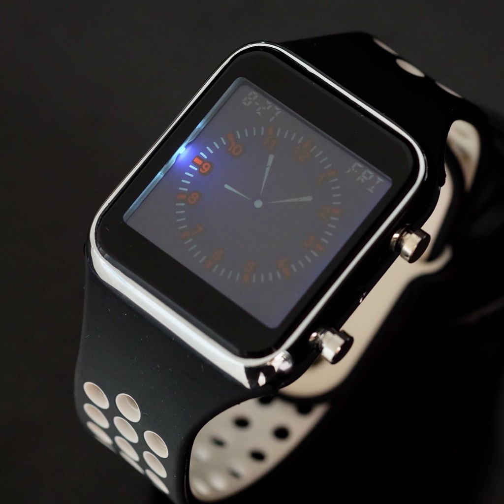 Jam Tangan Pria Wanita Iphone Digital Tali Karet