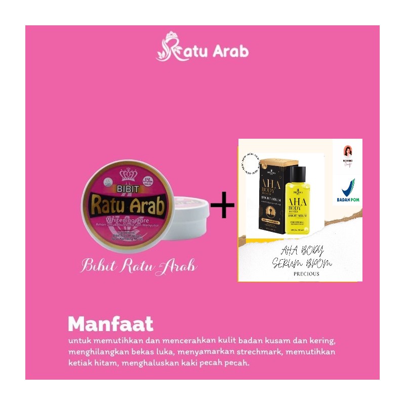 BIBIT RATU ARAB BPOM 100% ORIGINAL LOTION PEMUTIH/WHITENING AMAN