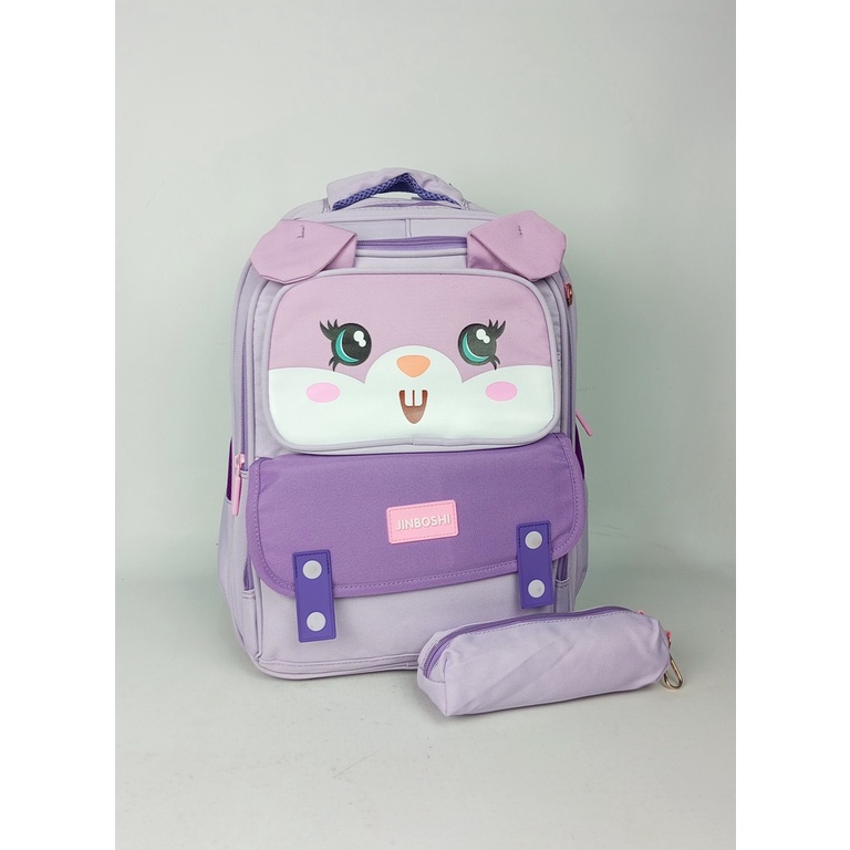 Tas Anak Import Tas Anak Cewek Tas Anak Cowok Tas Anak Sekolah SD Gambar Unicorn Kelinci Free Kotak Pensil