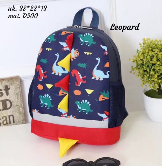 New Backpack For Kids DYNOSAUR /tas ransel motif hewan purba /tas anak playground