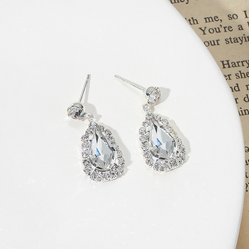 Anting Giwang Gaya Retro Dengan Kristal + Berlian Imitasi + Rumbai Untuk Wanita