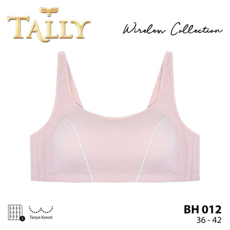 Bra Wanita Bh Tally 012 Wanita Tanpa Kawat Busa Tipis Model Kemben Casual Size 36-42 Kait 3 Bra Kemben Import