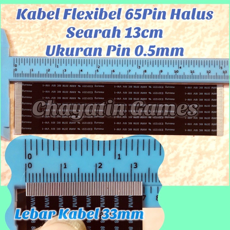 Kabel Flexibel 65 Pin Halus Searah Panjang 13cm - Ukuran Pin 0.5mm