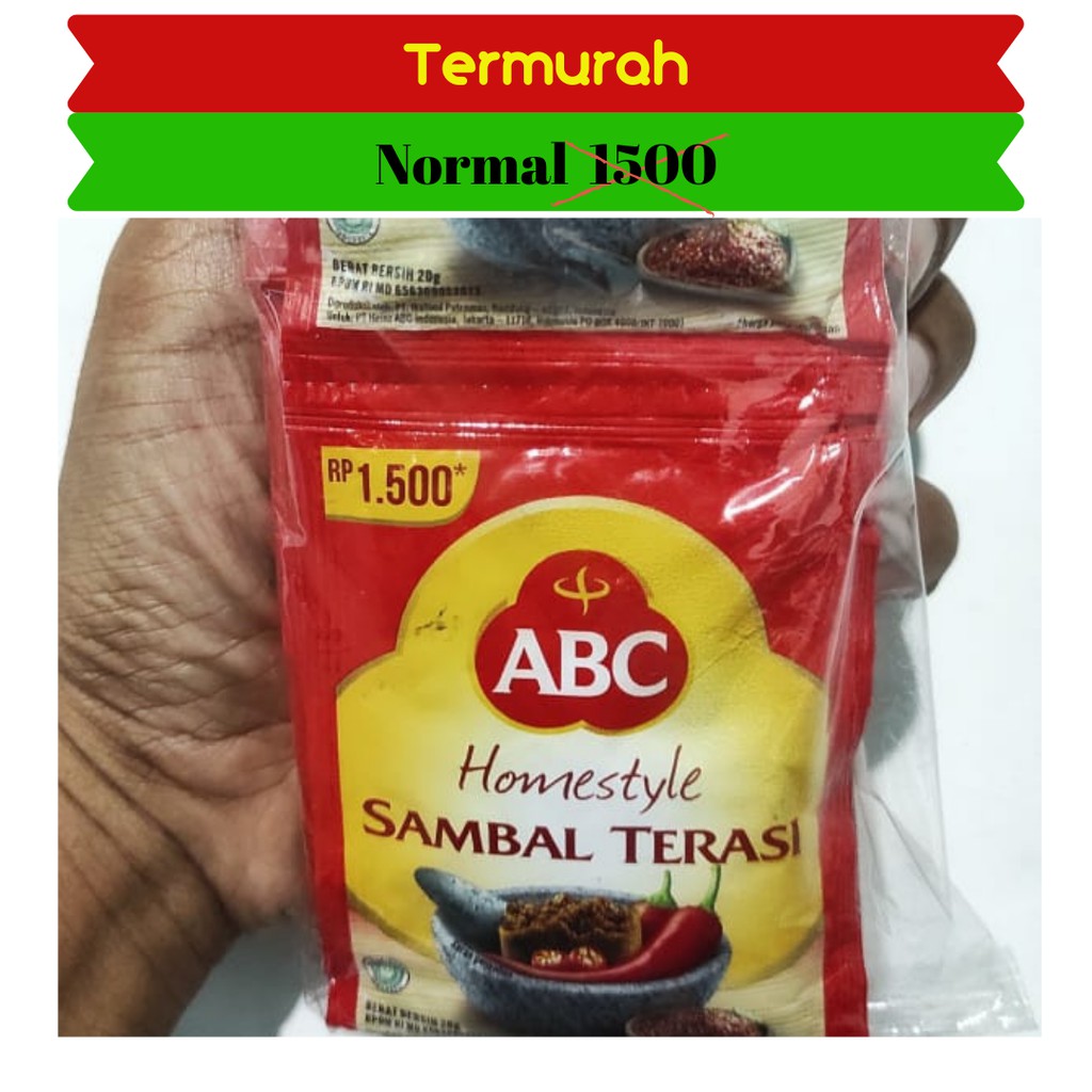 

SAMBAL TERASI ABC SAMBEL SACHET MUDAH PRAKTIS DIBAWA TRAVELING DAN BEPERGIAN MAKANAN KULINER PEDAS