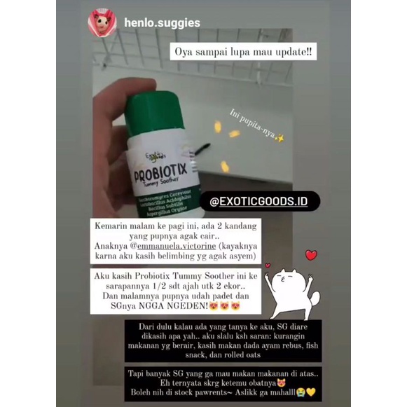 PROBIOTIX PROBIOTIK TUMMY SOOTHER 45g PROBIOTIK ANJING PROBIOTIK KUCING PROBIOTIK HEWAN OBAT PENCERNAAN ANJING OBAT PENCERNAAN KUCING OBAT DIARE ANJING OBAT DIARE KUCING