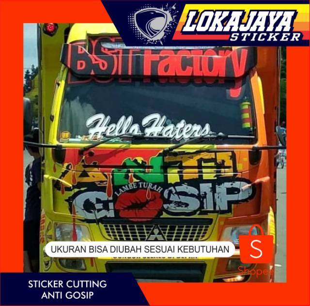 Skotlet Sticker Cutting Truk Canter Kabin Depan Anti Gosip Shopee Indonesia