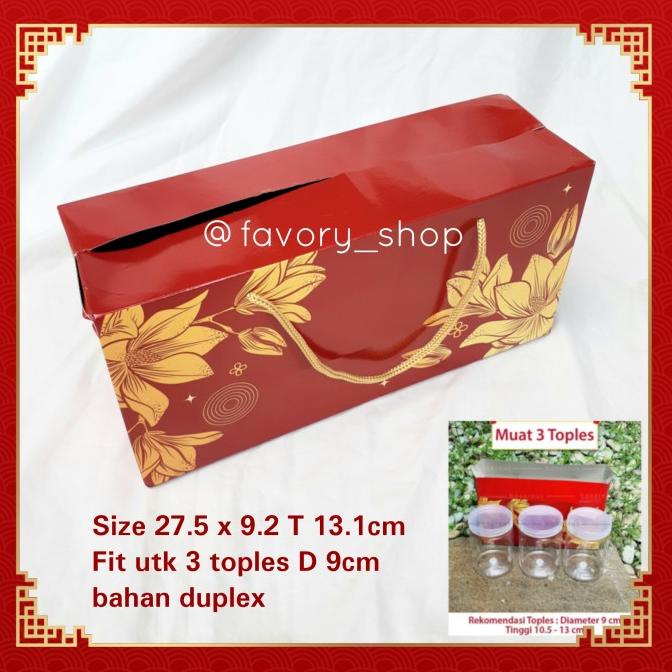 

READY COD Paper Bag Imlek Red Floral / Packaging Toples 9cm / Hampers CNY (5pcs) SALE Kode 740