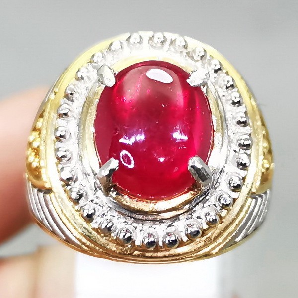 Batu Akik Ruby Cincin Merah Delima Original