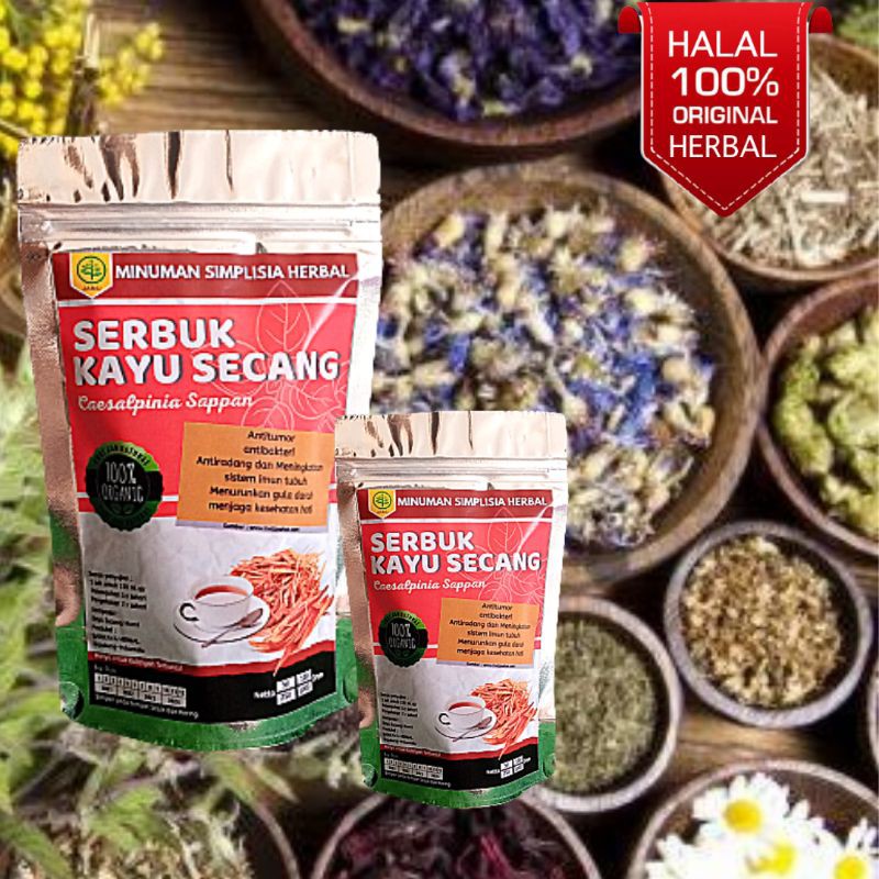 

Simplisia Herbal Kayu Secang Serbuk Murni