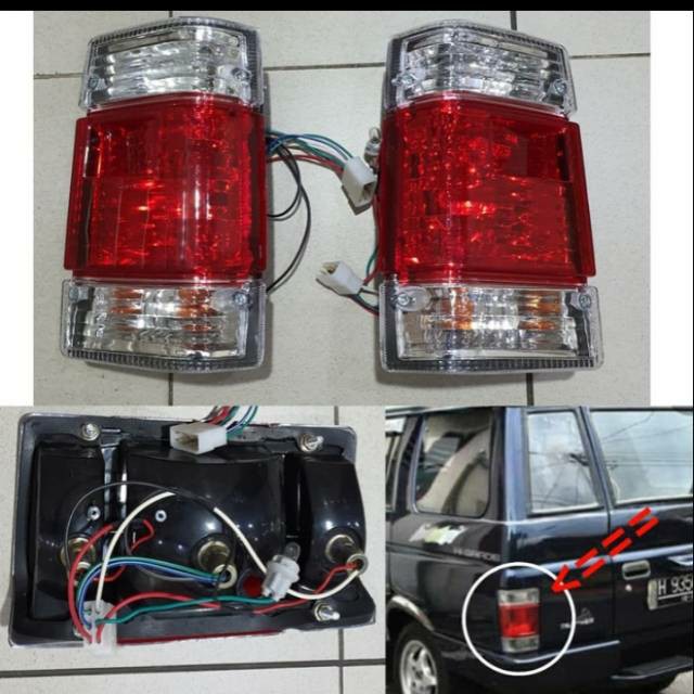 Lampu Stop belakang Isuzu Panther lama Crystal kompliet set 2pcs