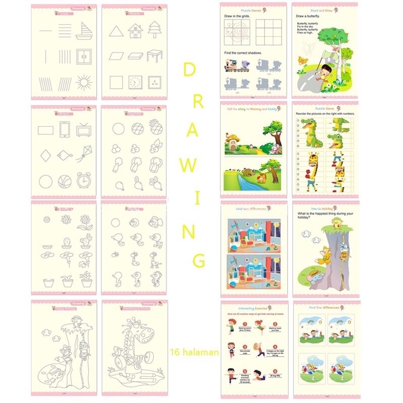 moana_88 buku latihan menulis SANK/ Magic book / Buku ajaib Versi bahasa Inggris