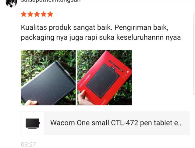 Wacom One CTL-472/K0-CX Creative Pen Tablet CTL472 CTL 472 Garansi Resmi 1 tahun