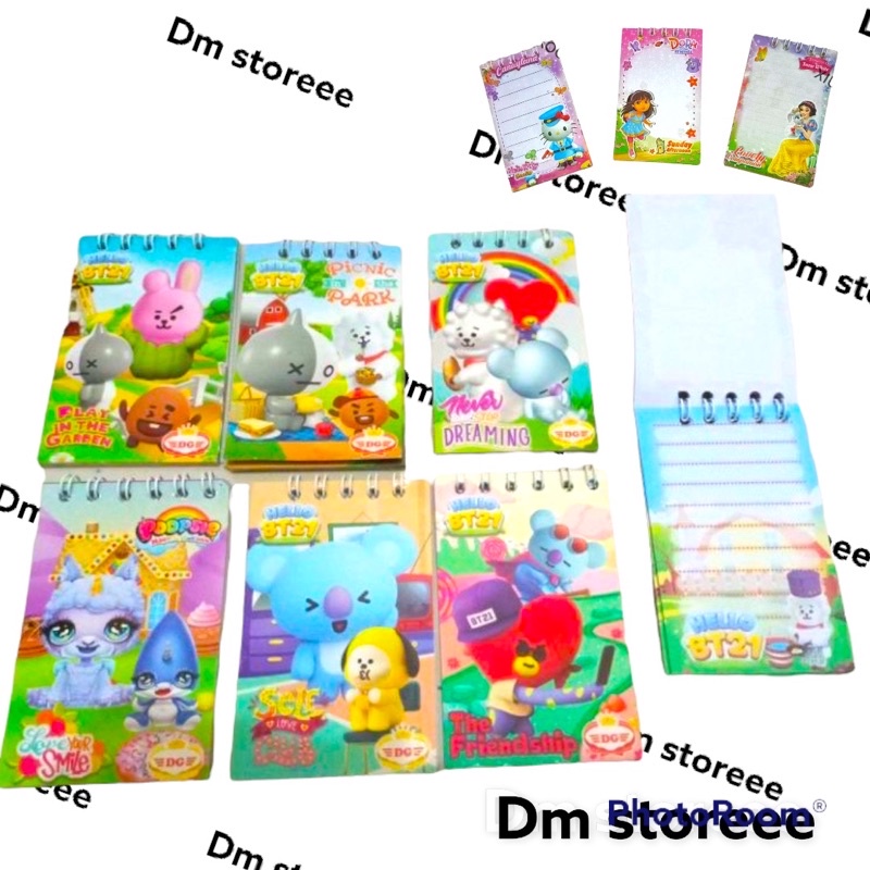 buku memo spiral kecil / buku tulis catatan notebook / note book anak / buku diary spiral