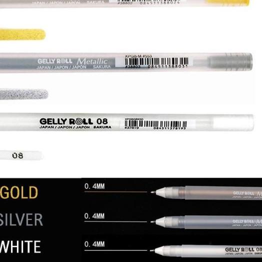

SET GELLY ROLL WHITE PEN PULPEN GEL TINTA PUTIH ISI 3 - Set 3 putih