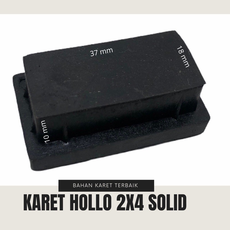 Karet holo 2x4, Karet penutup besi 2x4 hollow