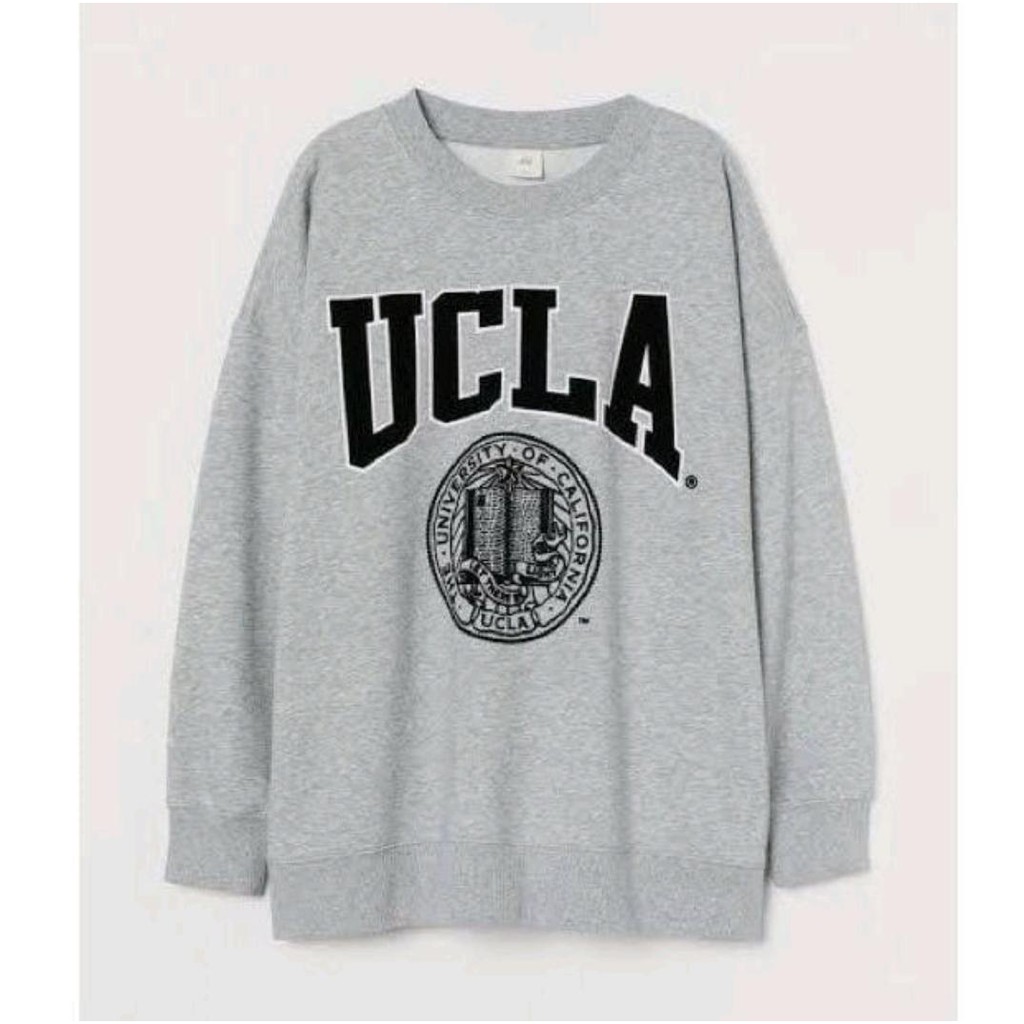 SWEATER WANITA UCLA UNIVERSITY GREY - SWEATER OVERSIZE - SWEATSHIRT WANITA