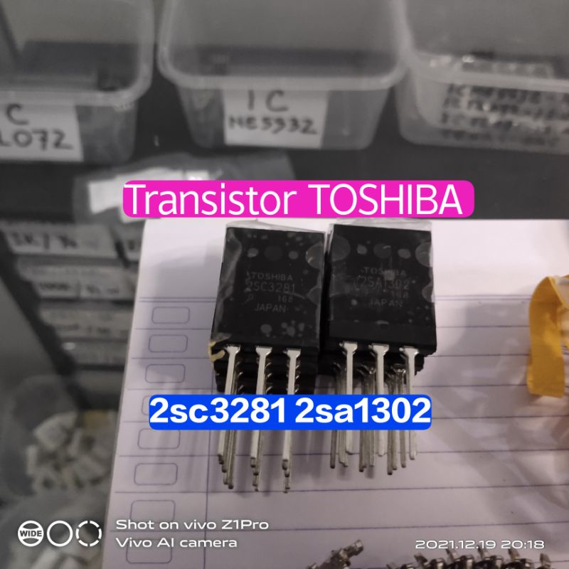 Transistor TOSHIBA 2sc3281 2sa1302 genuine asli