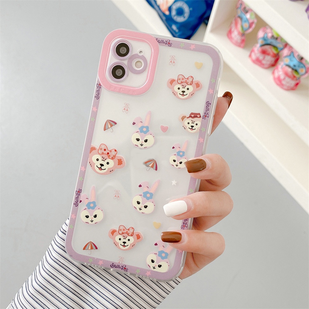 Soft Case Silikon TPU Transparan Motif Kelinci Untuk IPhone 14 13 12 11 Pro XS Max XR X 8 7 6S Plus Mini SE2