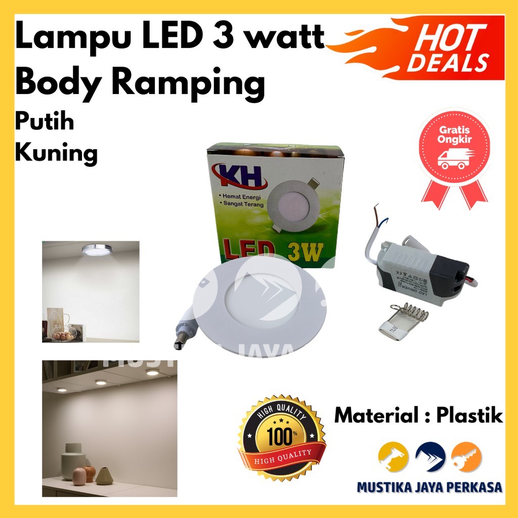 Lampu LED Downlight Ramping 3 Watt Kitchen Interior Murah