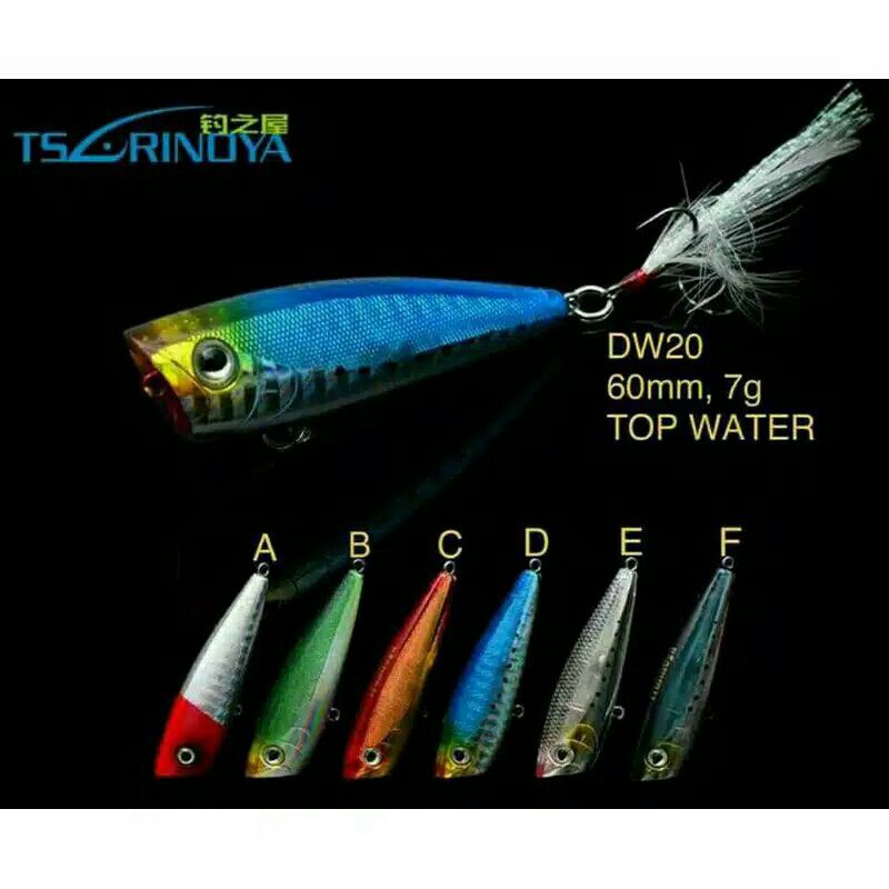 Lure / Umpan Casting - Popper Minnow Tsurinoya Dw20 ( Floating )