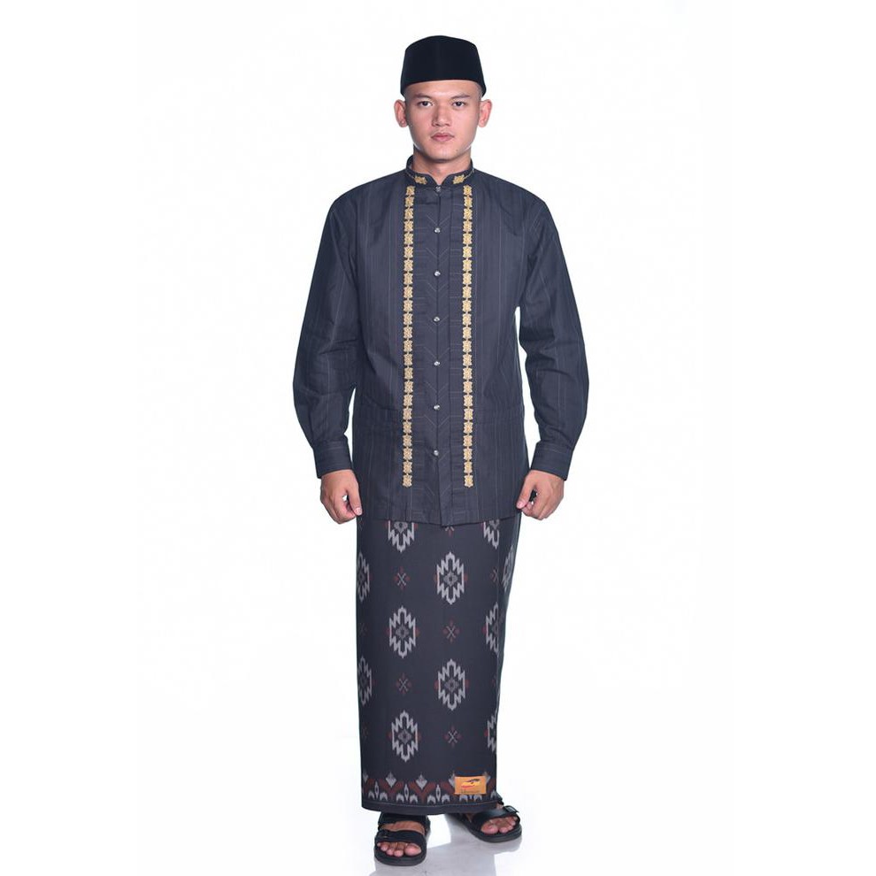 Sarung ATLAS Idaman Serasi Hitam Merah