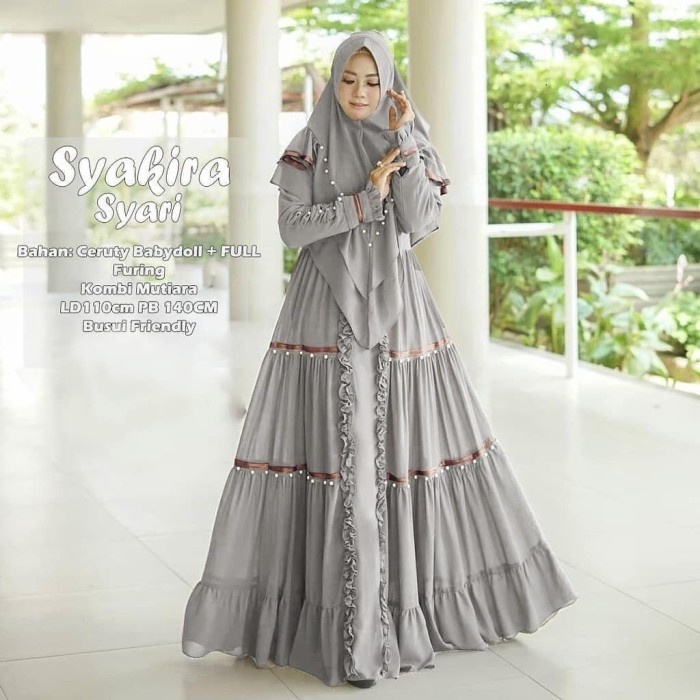 GAMIS SYARI SYAKIRA BAHAN CERUTY BABYDOLL MIX MOSSCRAPE MIX MUTIARA BUSUI GAMIS SYARI JUMBO SET KHIMAR LD 110 SYARI CERUTY BABYDOLL PREMIUM SYARI TERBARU 2023 KEKINIAN