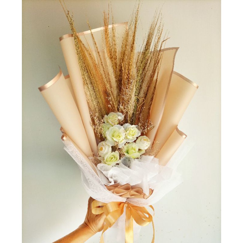

Buket Bunga Kering Rustic Dried Flower Bouquet Buket bunga Artificial Buket Bunga Kapas
