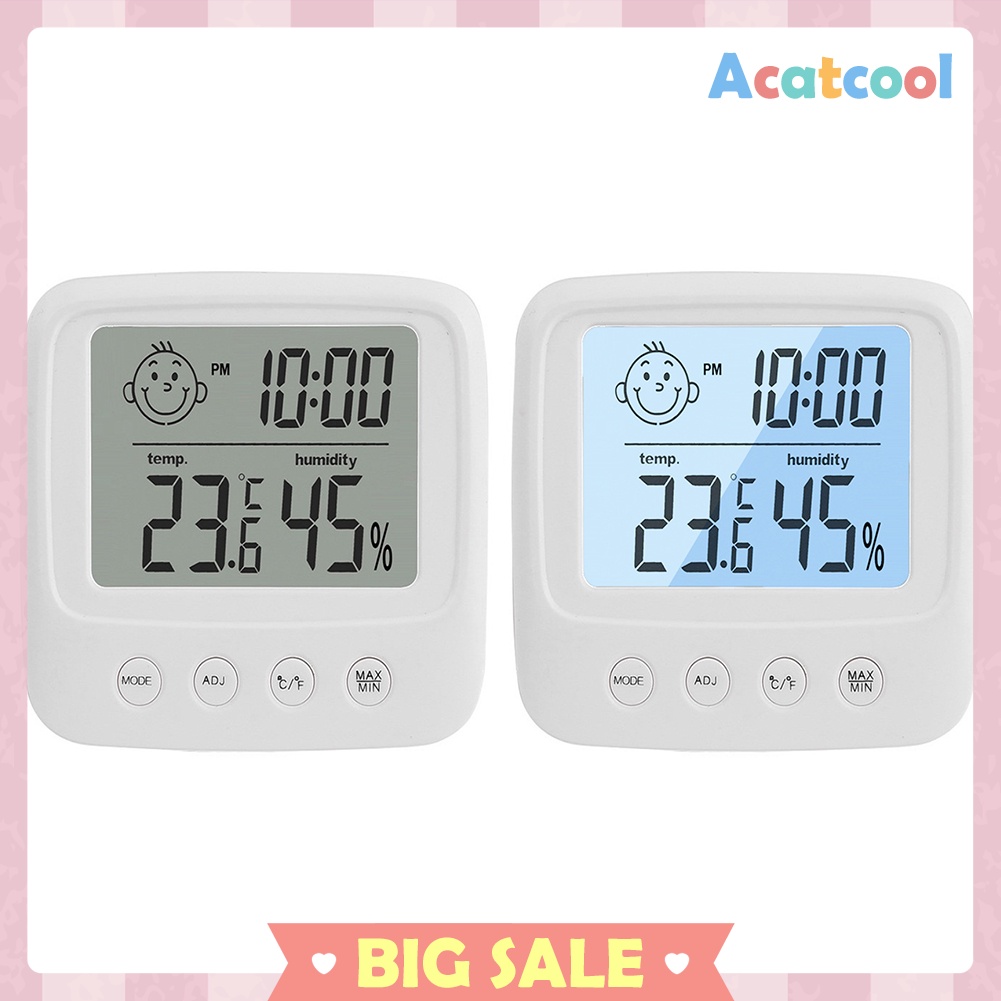 LCD Digital Thermometer Hygrometer Home Office Temperature Humidity Meter