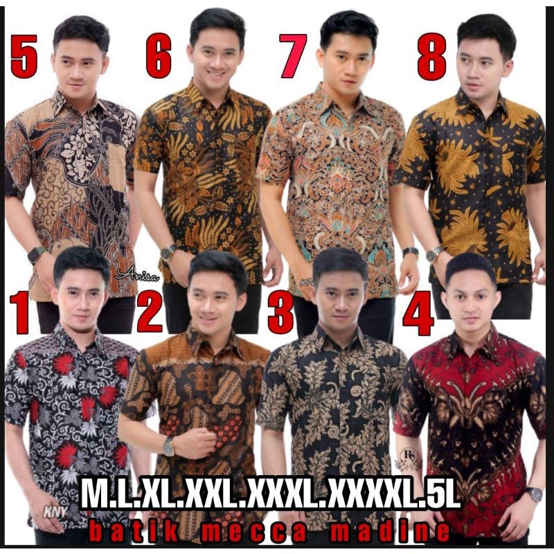 M, L, XL, XXL, XXXL, XXXXL, XXXXXL HEM KEMEJA BATIK PRIA LENGAN PENDEK