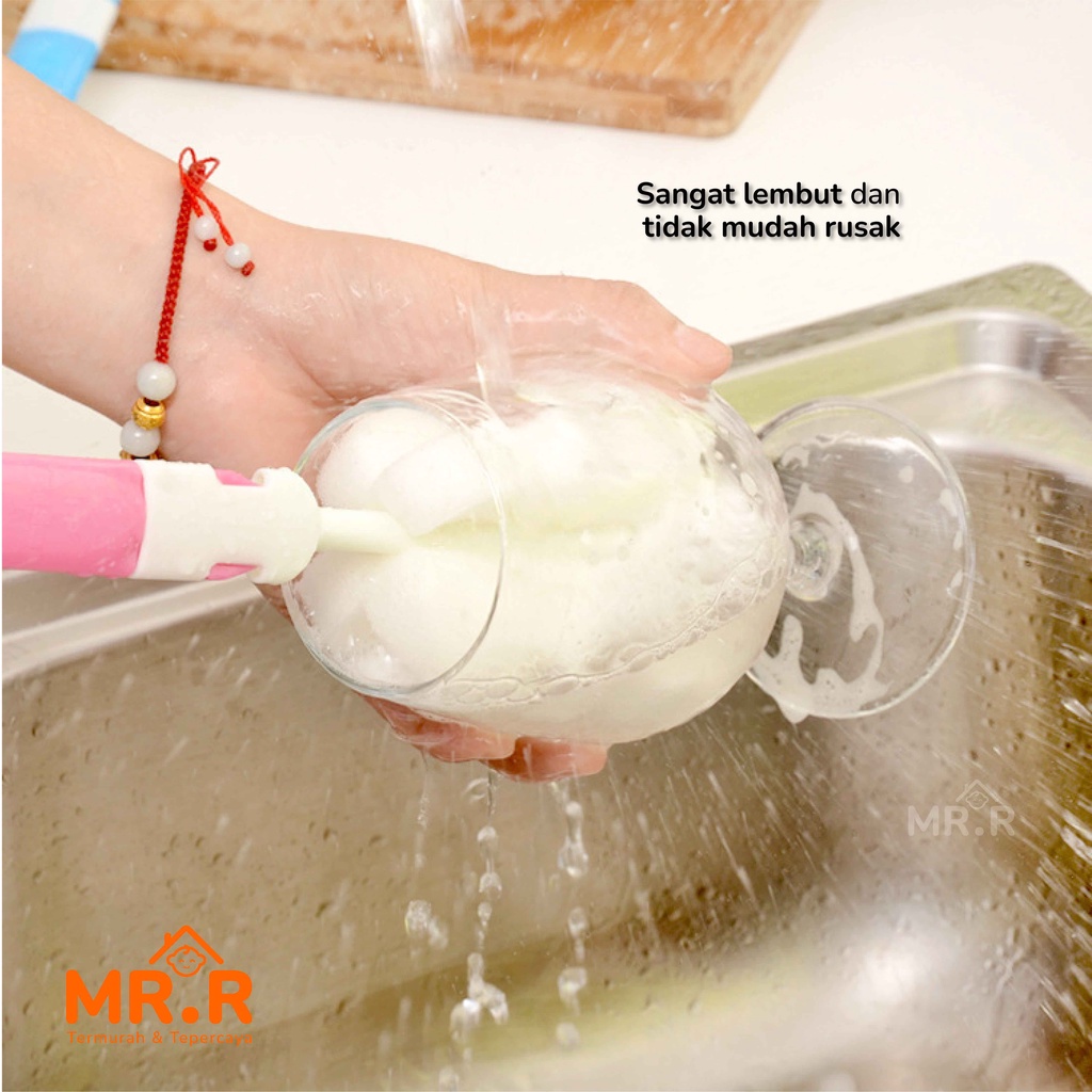 Pembersih Serbaguna Spons Pembersih Botol Susu Bayi Baby Botol Air Minum Pencuci Gelas Dot Termos