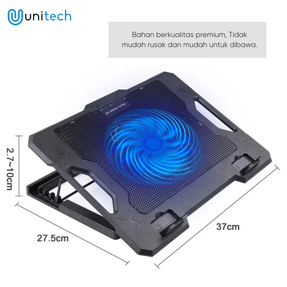 Coolingpad Kipas Laptop Big Fan Unitech S100 Up to 17inch