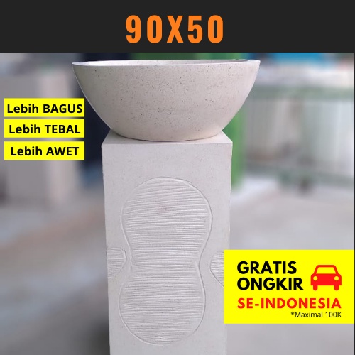 Wastafel Kotak Besar Keramik Terazzo Marmer Wastafel Oval Terazo Wastafel Teraso 90x50