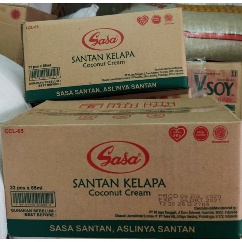 Sasa Santan Kelapa Cair 65ml Instan Kerucut