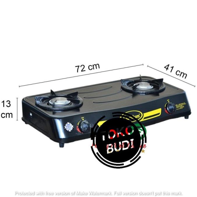 paling diminati] Kompor Quantum 2 Tungkut Hitam Teflon QGC-201DMPB QGC 201 DMPB