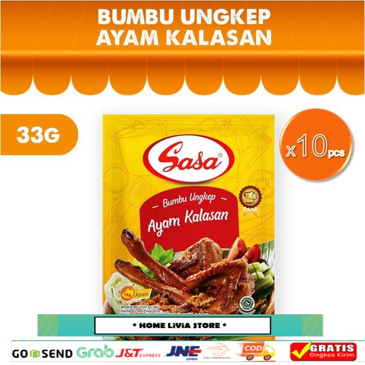 

Sasa Bumbu Ungkep Ayam Kalasan 10 x 33 gr