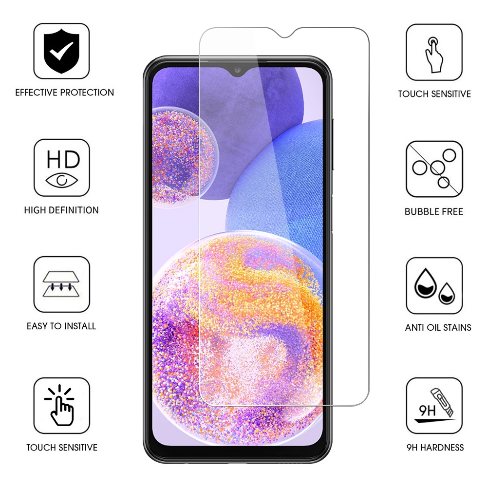 Hot Sale/1Pc Full Coverage Tempered Glass Film, Untuk Samsung Galaxy A23, HD Bening Pelindung Layar Anti Sidik Jari Anti Gores