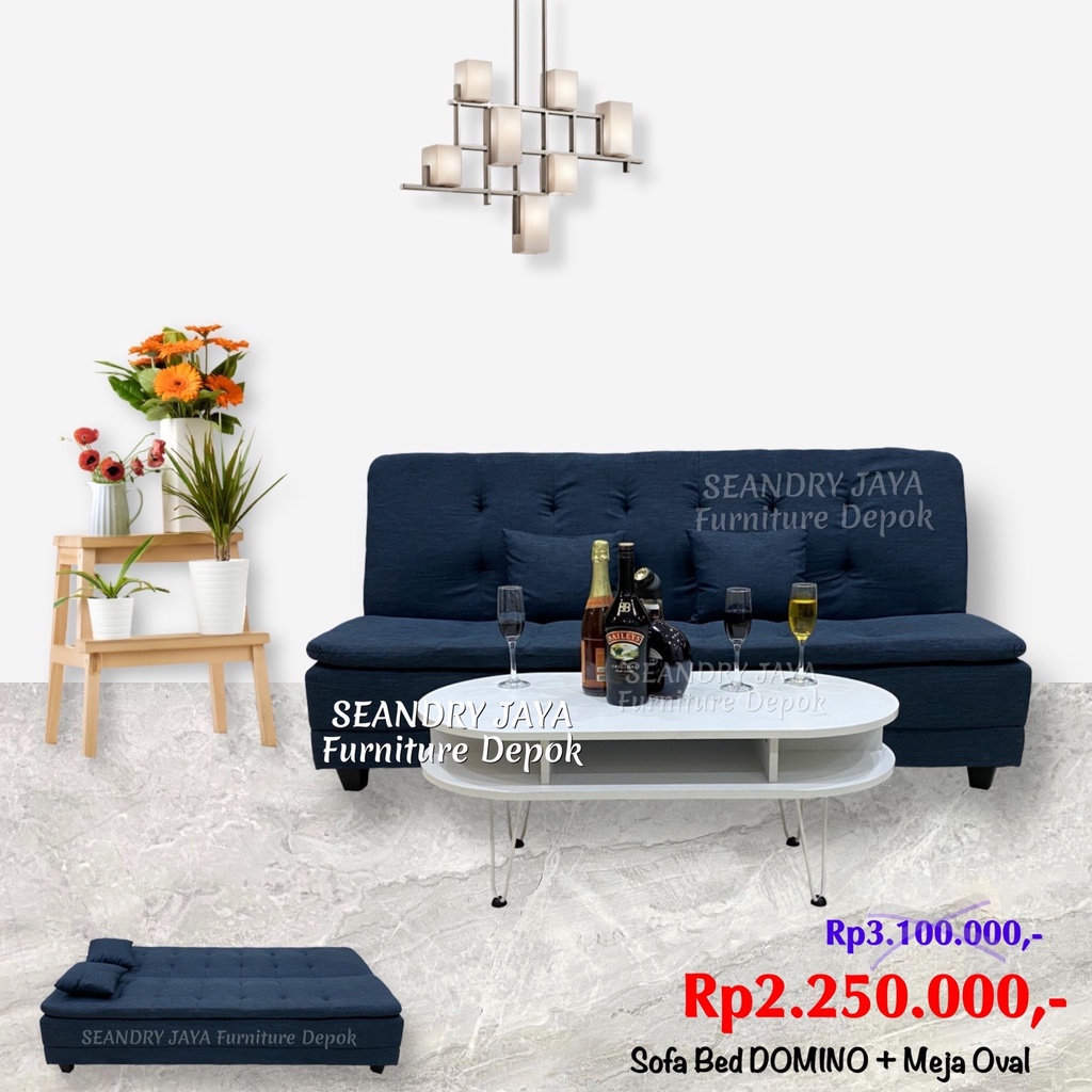 SOFA BED DOMINO/HALUS/MINIMALIS/PROMO MURAH/SANTAI/MODERN/KNOCK DOWN/SEANDRY JAYA FURNITURE DEPOK/SA